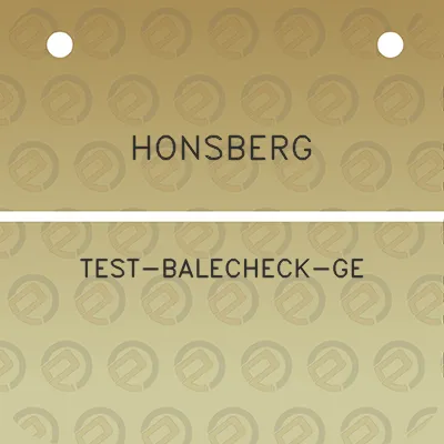 honsberg-test-balecheck-ge