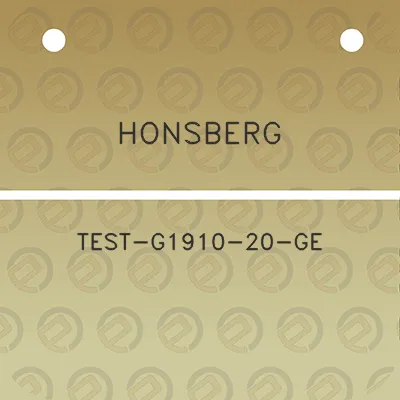 honsberg-test-g1910-20-ge