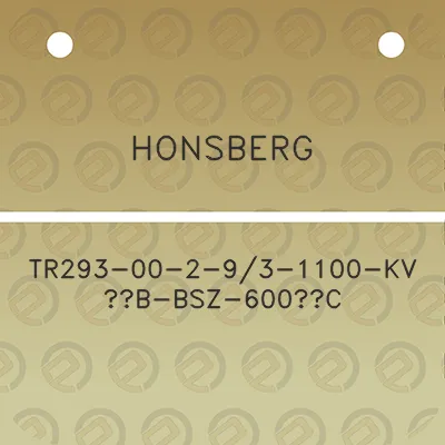 honsberg-tr293-00-2-93-1100-kv-12b-bsz-600c