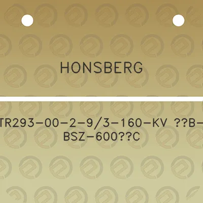 honsberg-tr293-00-2-93-160-kv-12b-bsz-600c