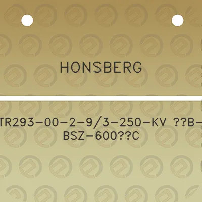 honsberg-tr293-00-2-93-250-kv-12b-bsz-600c