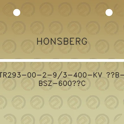 honsberg-tr293-00-2-93-400-kv-12b-bsz-600c