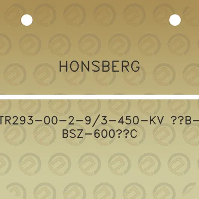 honsberg-tr293-00-2-93-450-kv-12b-bsz-600c