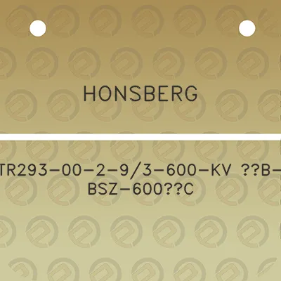 honsberg-tr293-00-2-93-600-kv-12b-bsz-600c