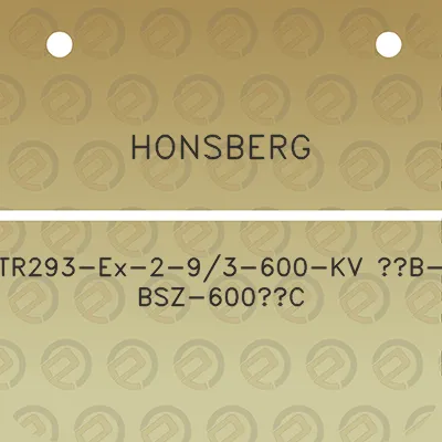 honsberg-tr293-ex-2-93-600-kv-12b-bsz-600c