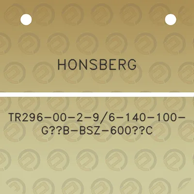 honsberg-tr296-00-2-96-140-100-g12b-bsz-600c