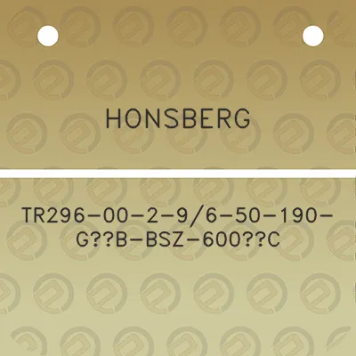 honsberg-tr296-00-2-96-50-190-g12b-bsz-600c