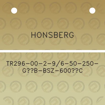 honsberg-tr296-00-2-96-50-250-g12b-bsz-600c