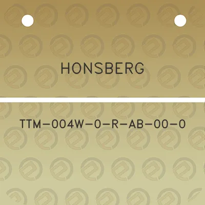 honsberg-ttm-004w-0-r-ab-00-0