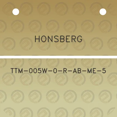 honsberg-ttm-005w-0-r-ab-me-5