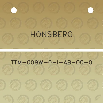 honsberg-ttm-009w-0-i-ab-00-0