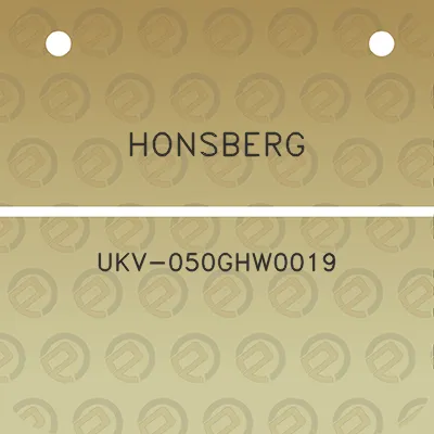 honsberg-ukv-050ghw0019