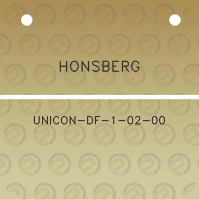 honsberg-unicon-df-1-02-00