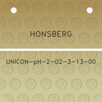 honsberg-unicon-ph-2-02-3-13-00