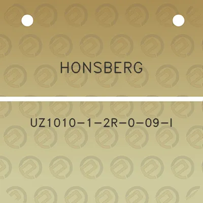 honsberg-uz1010-1-2r-0-09-l