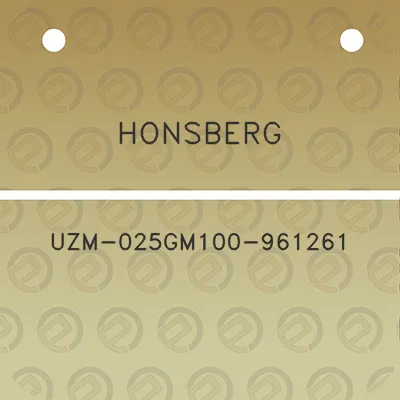 honsberg-uzm-025gm100-961261