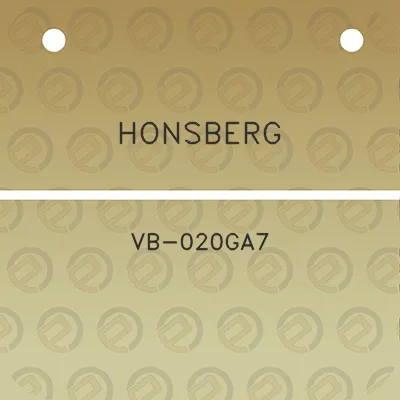 honsberg-vb-020ga7