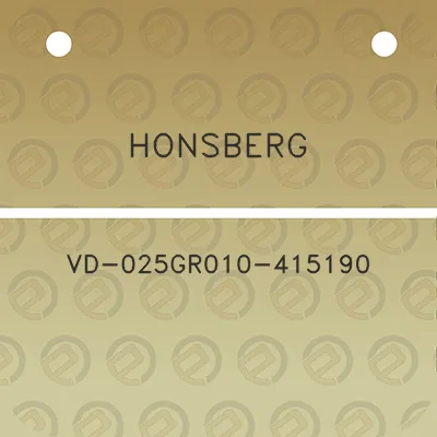 honsberg-vd-025gr010-415190