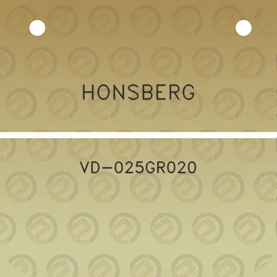 honsberg-vd-025gr020