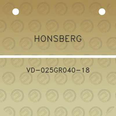 honsberg-vd-025gr040-18