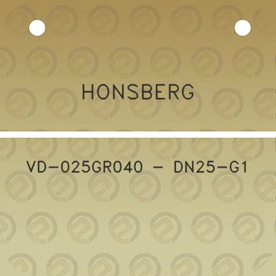 honsberg-vd-025gr040-dn25-g1