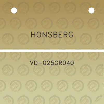 honsberg-vd-025gr040