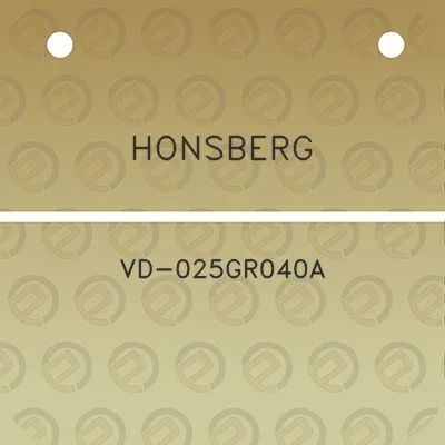 honsberg-vd-025gr040a