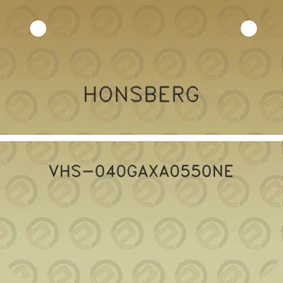 honsberg-vhs-040gaxa0550ne