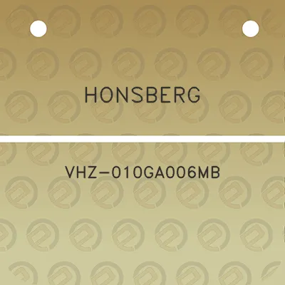 honsberg-vhz-010ga006mb