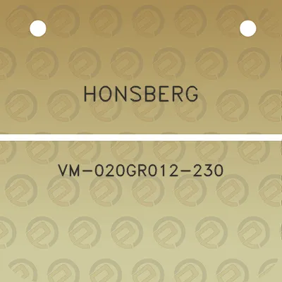 honsberg-vm-020gr012-230