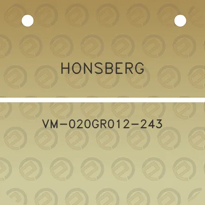 honsberg-vm-020gr012-243