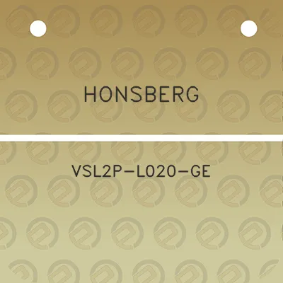 honsberg-vsl2p-l020-ge