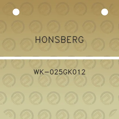 honsberg-wk-025gk012