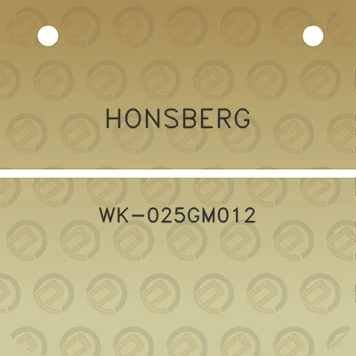 honsberg-wk-025gm012