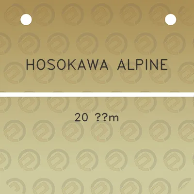 hosokawa-alpine-20-m