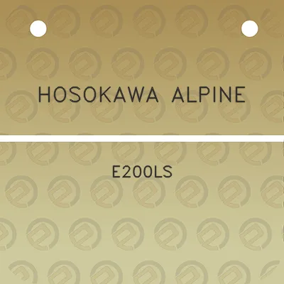 hosokawa-alpine-e200ls