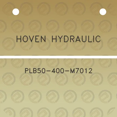 hoven-hydraulic-plb50-400-m7012