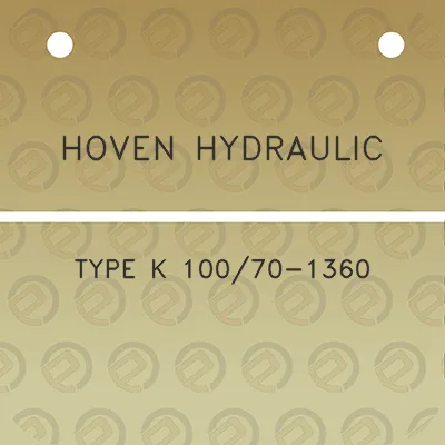 hoven-hydraulic-type-k-10070-1360