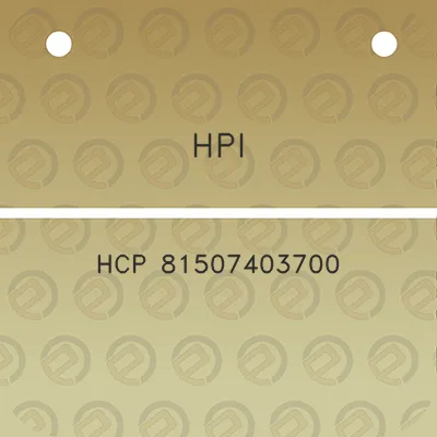 hpi-hcp-81507403700