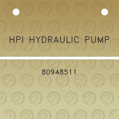 hpi-hydraulic-pump-80948511