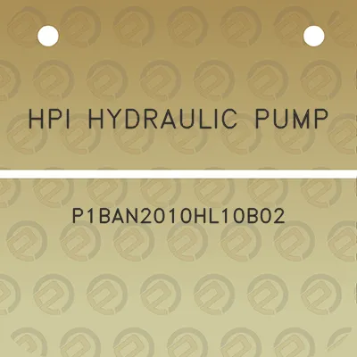 hpi-hydraulic-pump-p1ban2010hl10b02