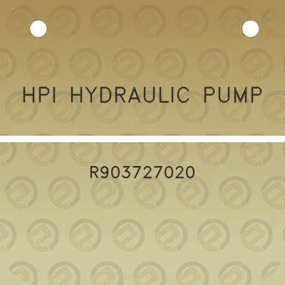 hpi-hydraulic-pump-r903727020