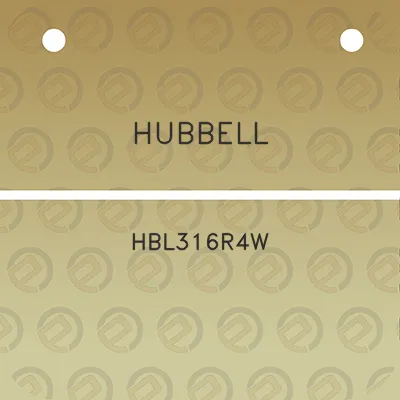 hubbell-hbl316r4w