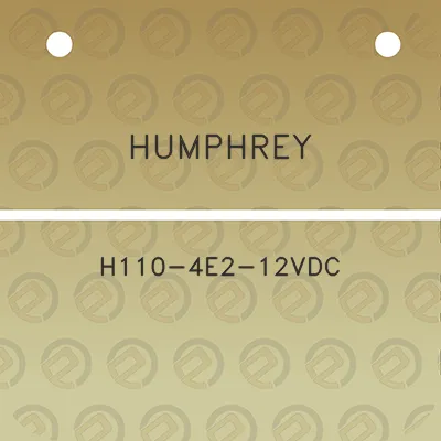 humphrey-h110-4e2-12vdc