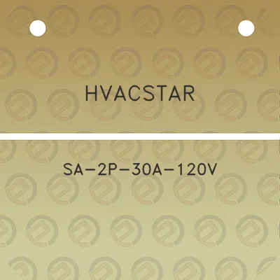 hvacstar-sa-2p-30a-120v