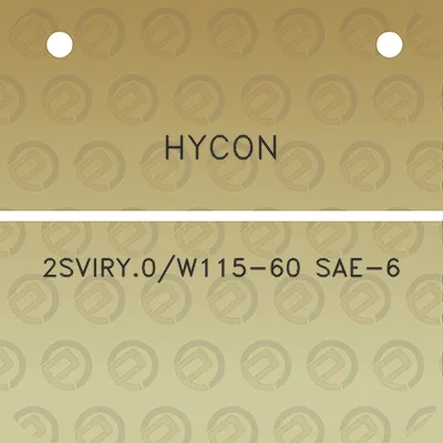 hycon-2sviry0w115-60-sae-6