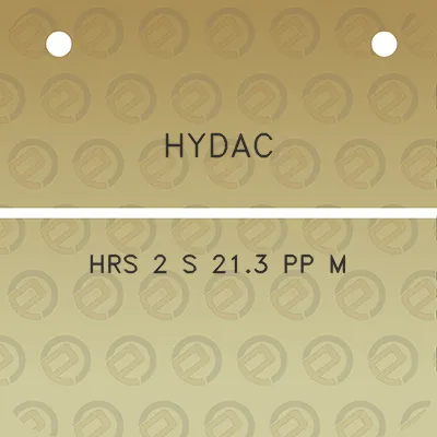 hydac-hrs-2-s-213-pp-m