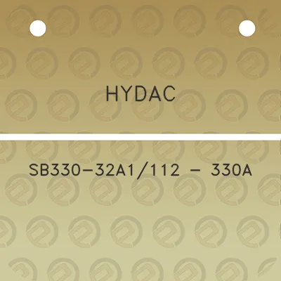 hydac-sb330-32a1112-330a