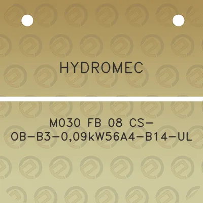 hydromec-m030-fb-08-cs-ob-b3-009kw56a4-b14-ul