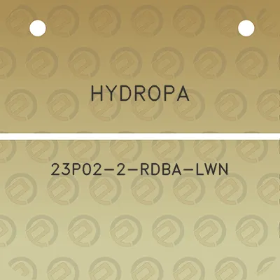 hydropa-23p02-2-rdba-lwn
